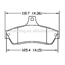 Remplacement du rotor de frein D1048 92175205 pour Buick Holden Pontiac plaquettes de frein arrière en carbone